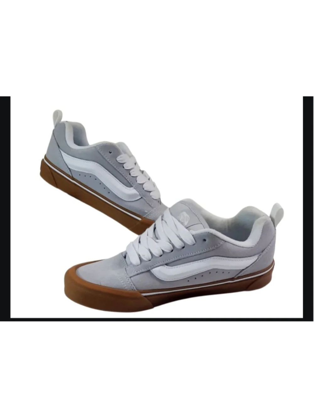 Vans Knu Skool Shoe Lifestyle, Retro Chunky, Suede/Canvas Blanc de blanc white